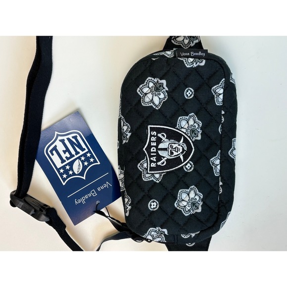 Vera Bradley Handbags - NEW Las Vegas Raiders Vera Bradley Mini Belt Bag Black Quilted Cotton NFL